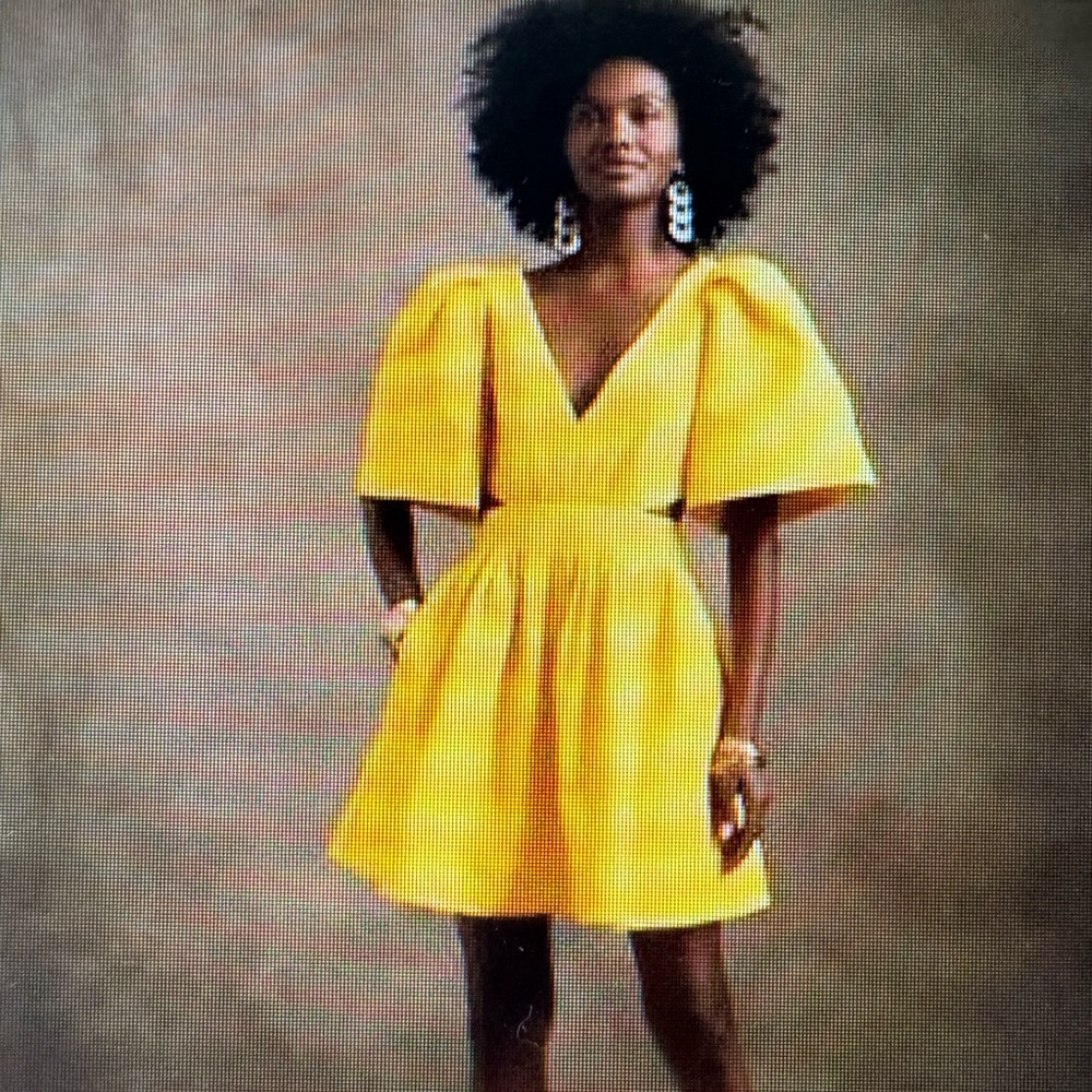 NWT Banana republic yellow mini dress with cutouts